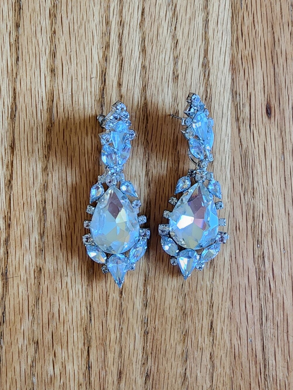 No Brand Women's Costume Jewelry Silver Chunky Dangle Earrings
